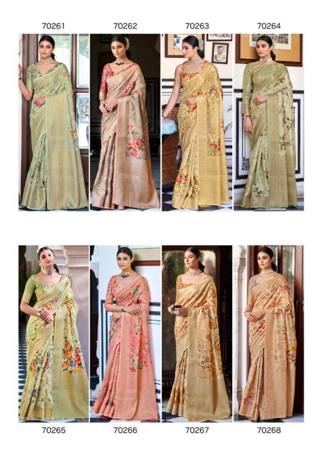 Shangrila Shimona Viscouse Digital 2 Printed Fancy Festive Wear Latest Saree Collection